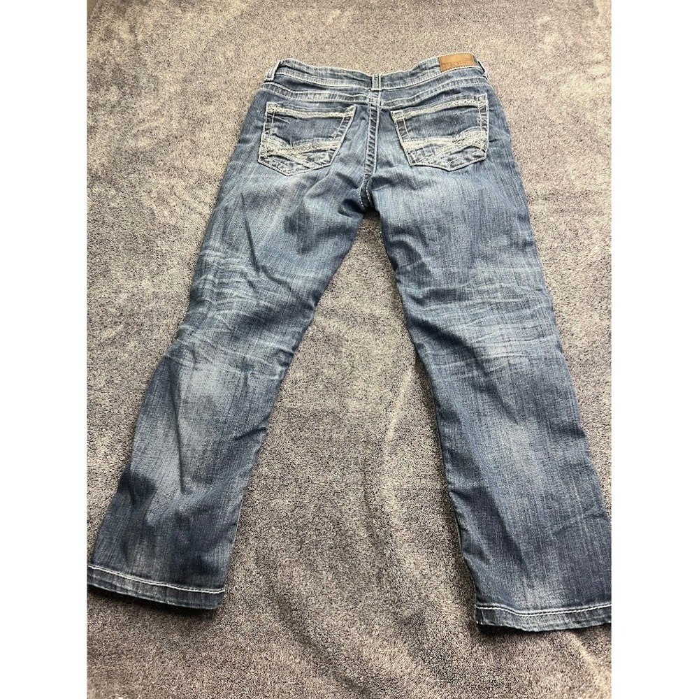 BKE Payton Straight Leg Jeans Womens 27 Medium Wash Low Rise Contrast Stitch - Picture 9 of 12